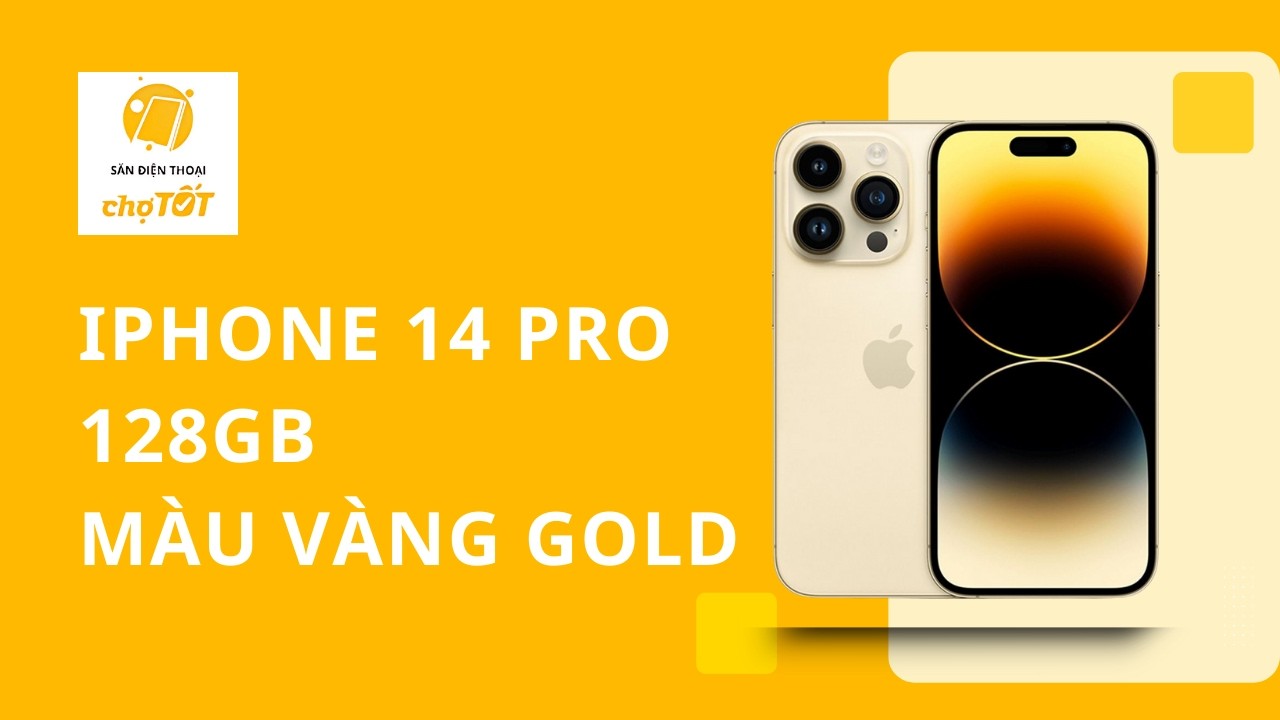 iPhone 14 Pro 128GB màu vàng Gold chất lượng và giá tốt #iPhone14Pro #SanDienThoaiChoTot