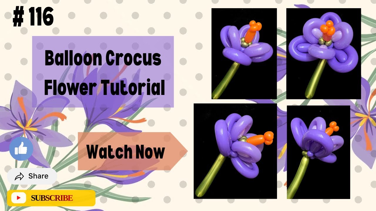 Balloon Crocus Tutorial | Easy and Attractive | Subscribe For More styles | 