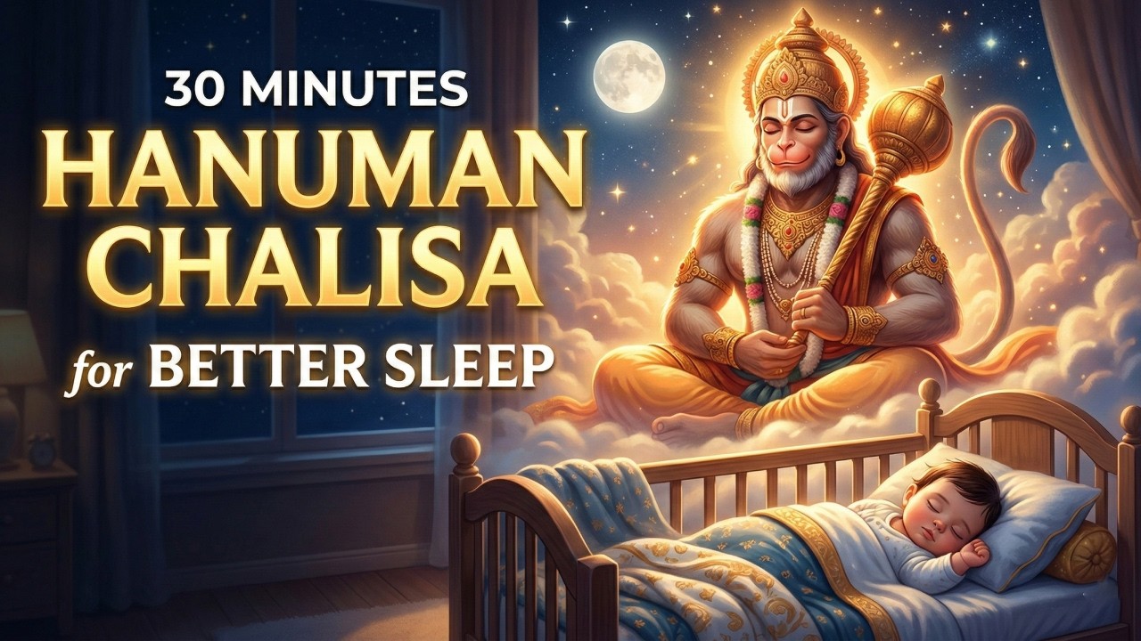 30 Minutes Hanuman Chalisa for Deep Sleep & Peace | Divine Protection for Babies & Adults