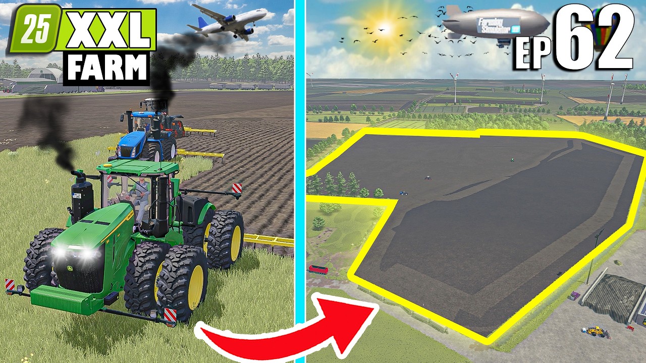 I spent $763.714 Turning FLAT LAND into 🚧MEGA FIELD🚧 | The XXL FARM #62 | Farming Simulator 25
