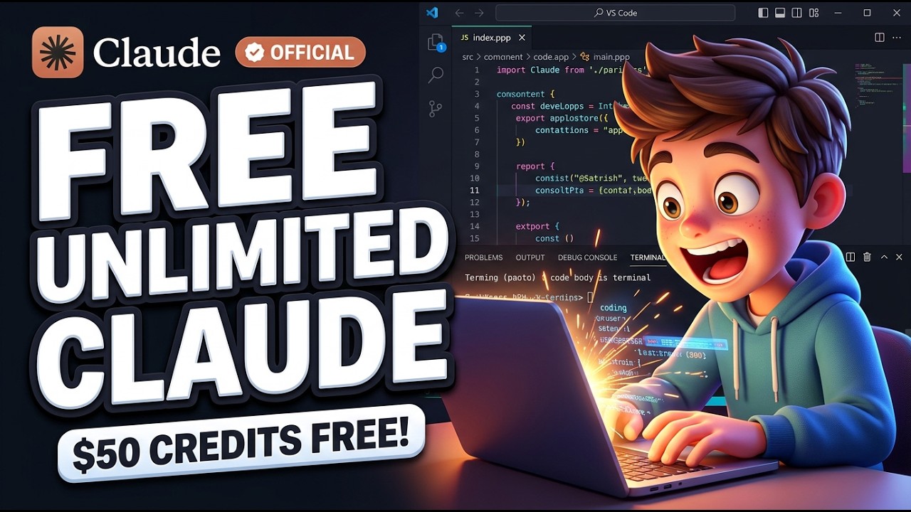 🤯 Бесплатный безлимитный код Claude (без NVIDIA NIM, без Ollama!) дает 50 долларов в месяц в каче...