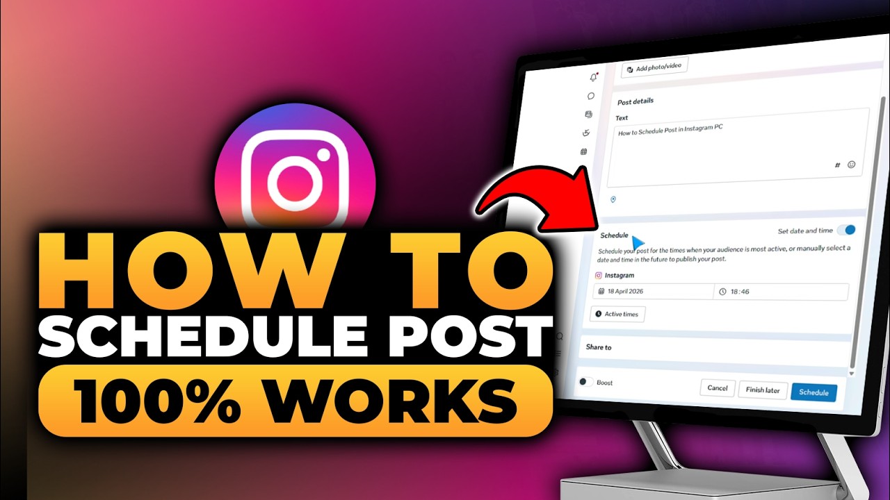 How To Schedule Post in Instagram PC (𝟮𝟬𝟮𝟲) | 100% WORKS | NO Yapping, To The Point! | FAST & EASY