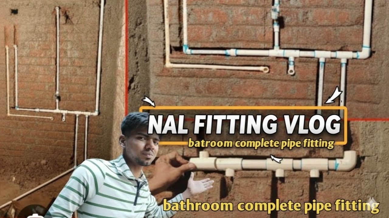 Naya Tarika! Bathroom Pipe Fitting Kaise Karein? (Nal Fitting Vlog) 🛠️🚿 #ishupvlog 