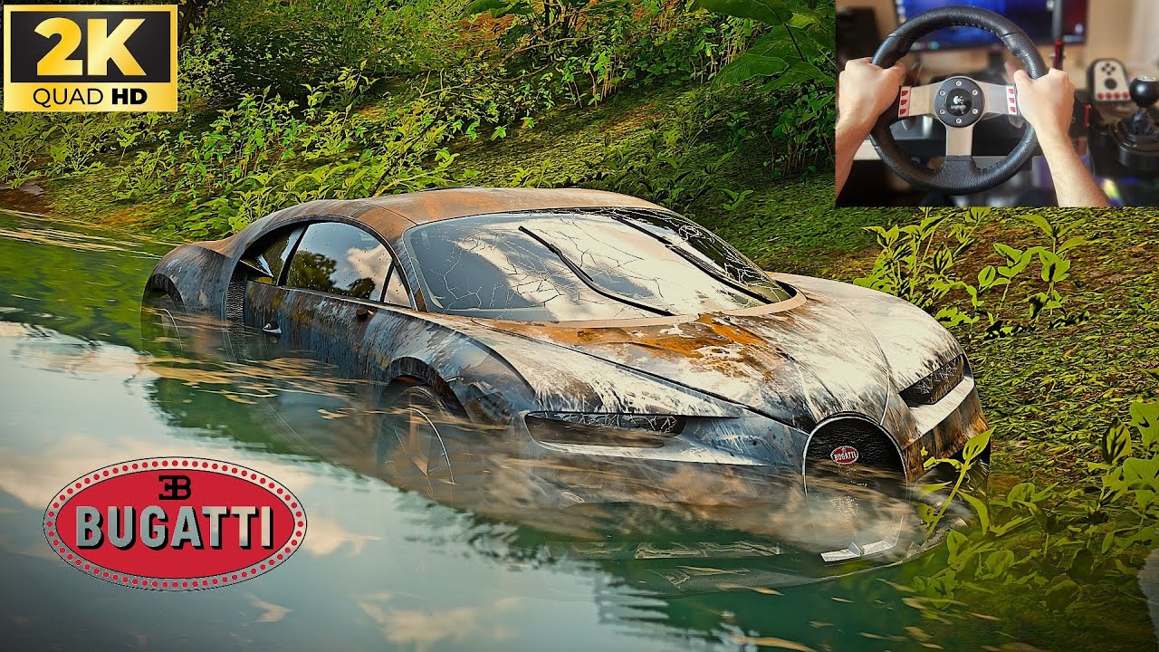 Rebuilding Bugatti Chiron - Forza Horizon 5 Steering Wheel Gameplay