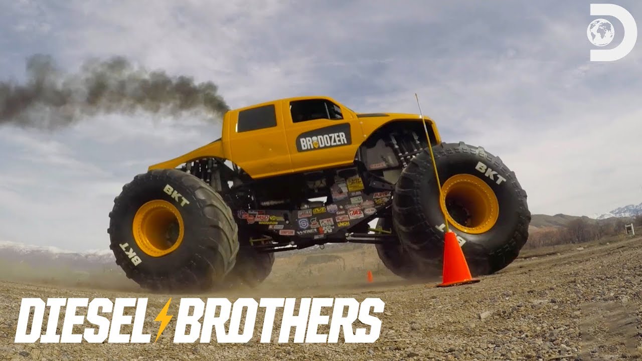 How Fast Can the BroDozer Go? | Diesel Brothers: Monster Jump LIVE
