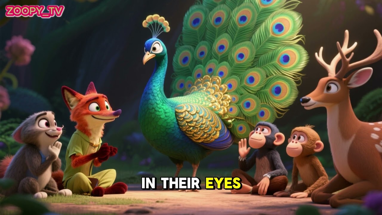Peacock’s Peaceful Forest 🦚🌿 | A Calming Story About Harmony & Kindness
