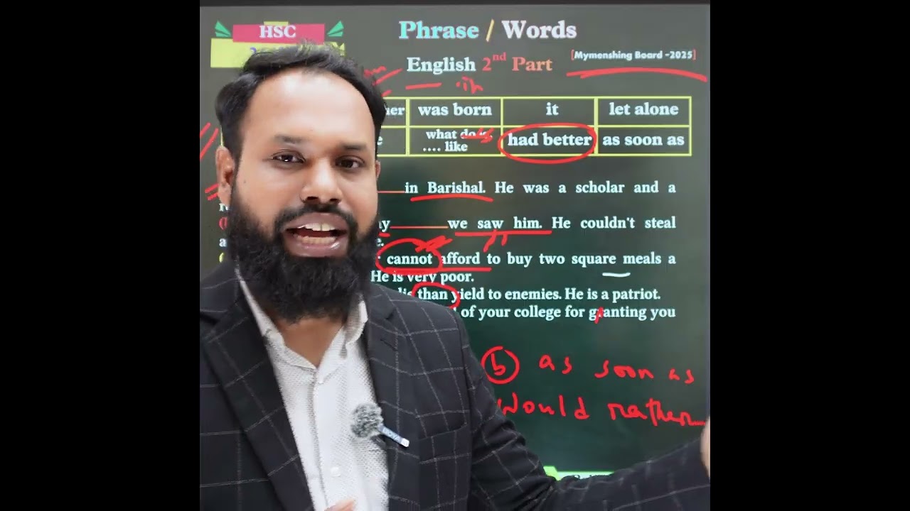 phrase & words board question