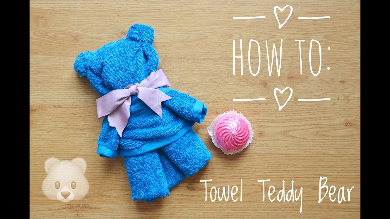 How to: TOWEL TEDDY BEAR tutorial!!! (English) || itskarlawithak
