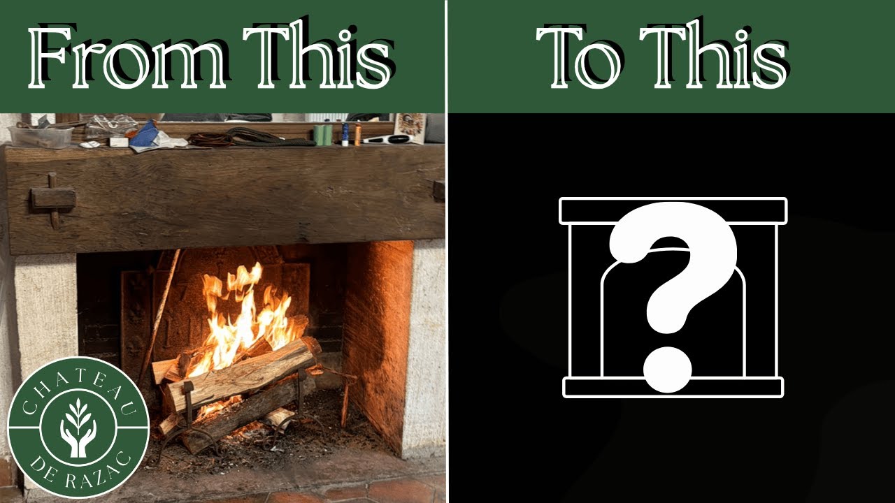 Installing the fireplace in the Manoir | Château de Razac