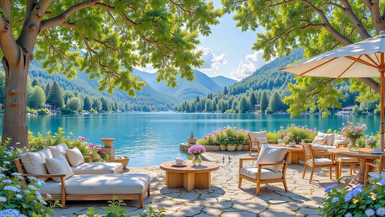 Soothing Spring by the Lake Piano for Anxiety Relief 🌿Gentle Nature Sounds & Soft Piano