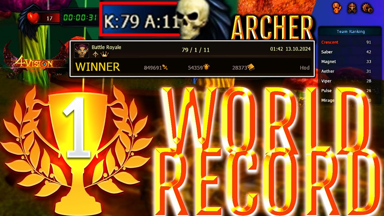 WORLD 4STORY RECORD IN BATTLE ROYALE 👑 ARHCER (79 Kills 1 Death)