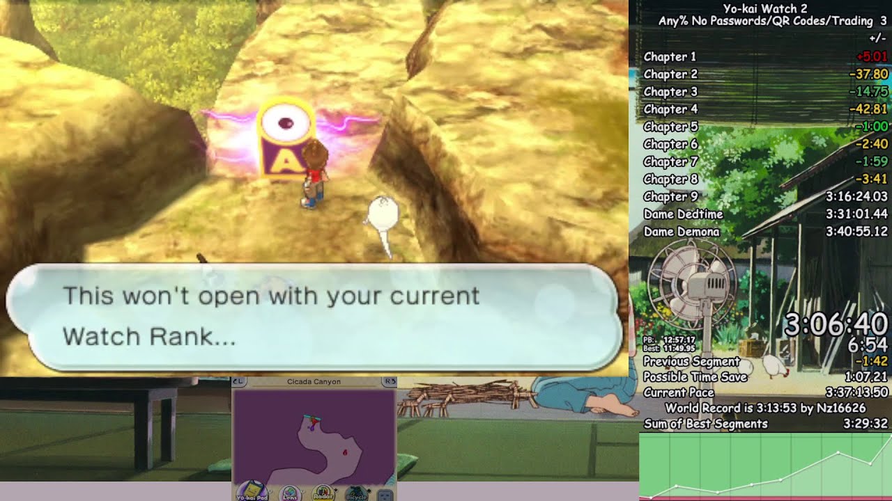 Yo-kai Watch 2 any% speedrun in 3:35:06