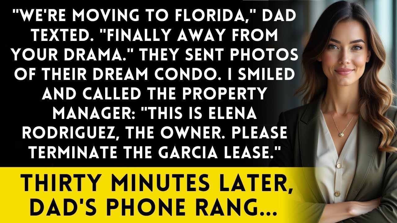 Dad Texted 'We're Moving to Florida Without You' - Not Knowing I Bought Their Dream Condo