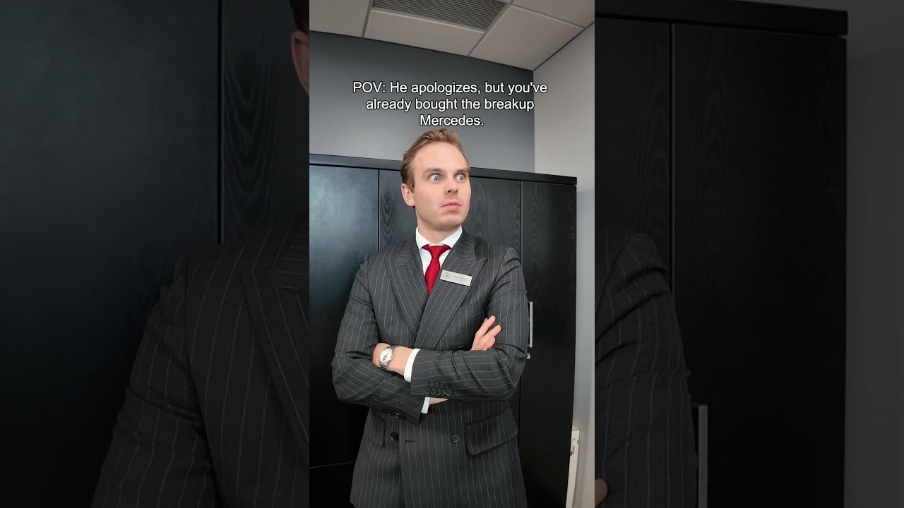 Breakups hurt less in a Benz. Just saying. 😌 #mercedesbenz #breakup #newcar #mercedes #luxurycar