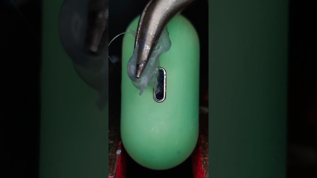 Cleaning Green AirPods Case with Hot Glue! #satisfying #asmr #cleaning
