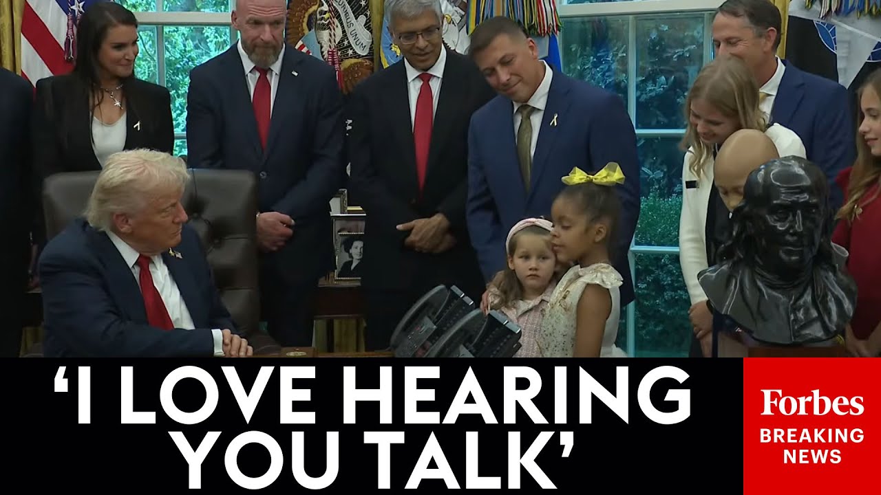 WATCH: President Trump Speaks To Child Cancer Survivors In The Oval Office
