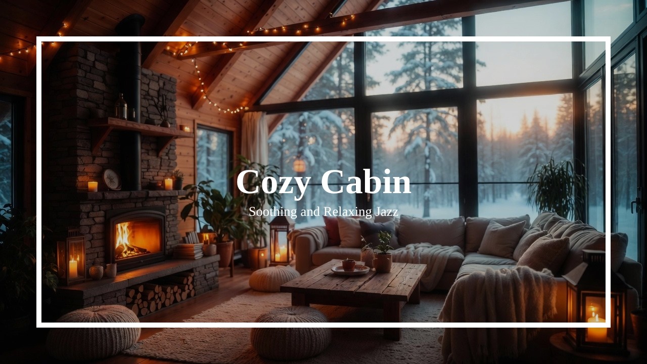Cozy Nordic Cabin Jazz ❄️ Fireplace Ambience for Deep Relaxation, Study & Sleep