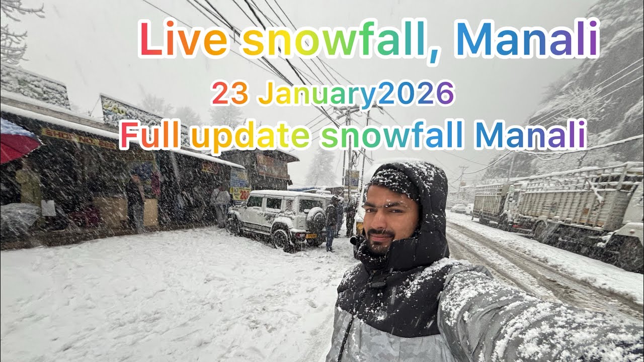 Live snowfall#manali #snow #ataltunnel #solangvalley #Snowfall