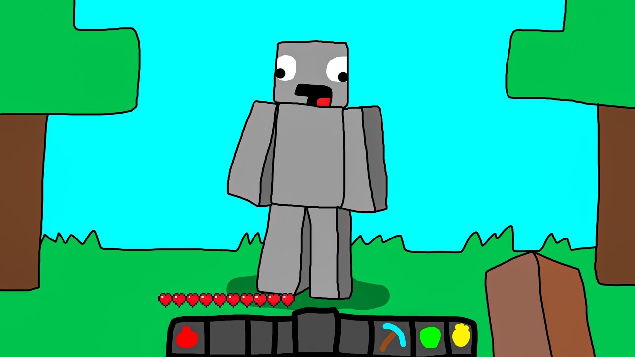 Ich habe eine Gezeichnete Minecraft Welt...