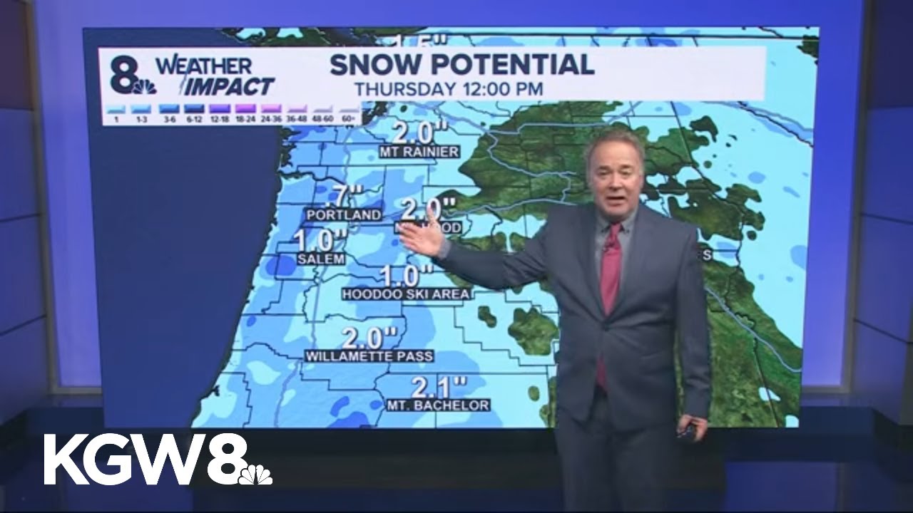 Best chance for Portland snow is Wednesday night | KGW Extended Weather Coverage
