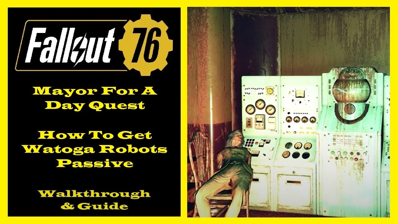 Fallout 76 - Mayor For A Day Quest - How To Get Wagota Robots Passive - Ep73