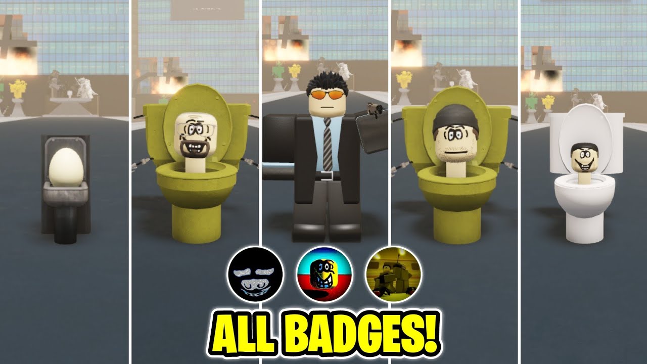 How to get ALL BADGES in STRANGE BATHTUB WAR! (ROBLOX)