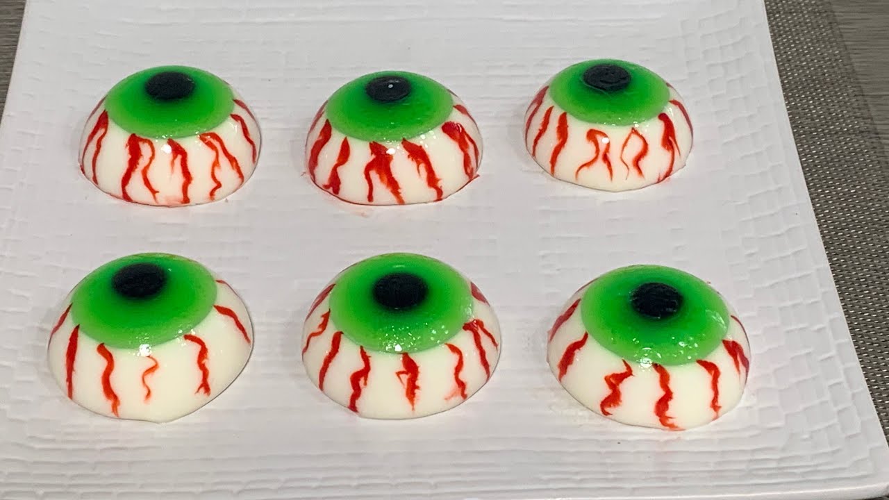 Ojos de gelatina para Halloween