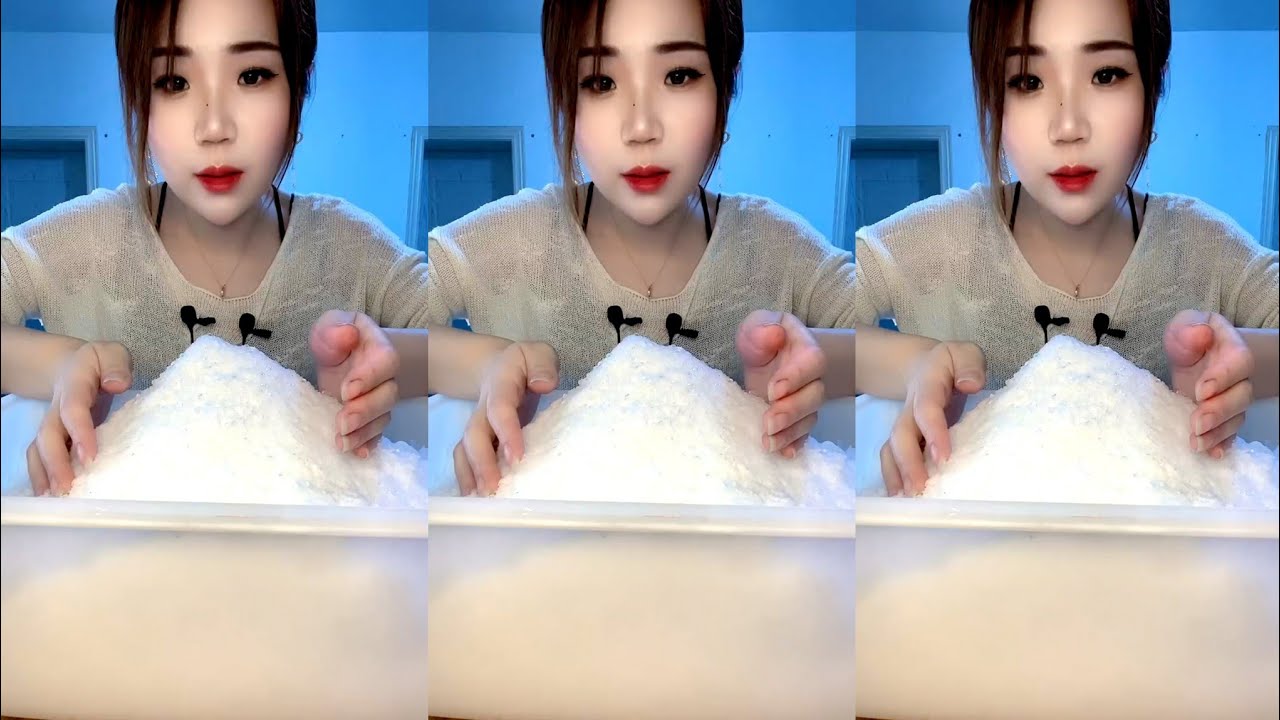 ASMR WHITE ICE EATING / ICE EATING