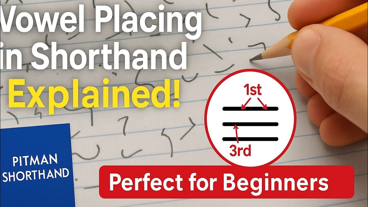 Vowel Placing in Pitman Shorthand | Chapter 2 Full Explanation for Beginners