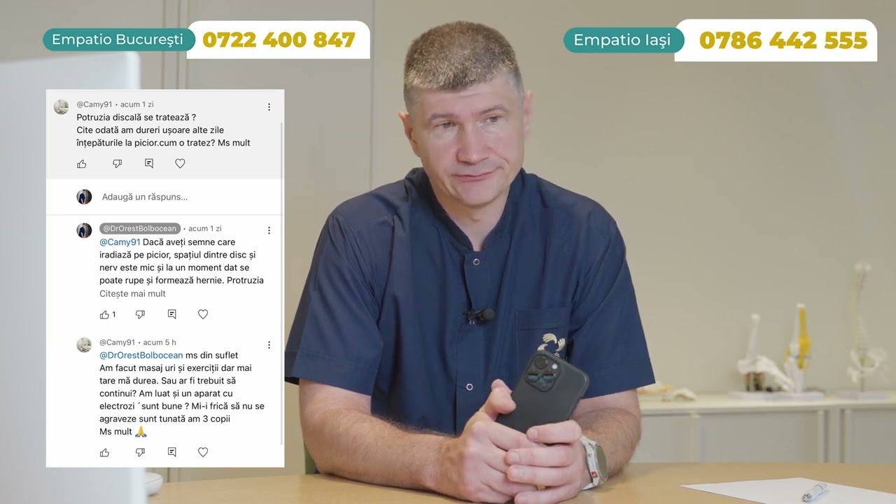 Se tratează protruzia discală? Ce putem face atunci când avem dureri. Recomandări @Dr. Orest - Clinicile Empatio