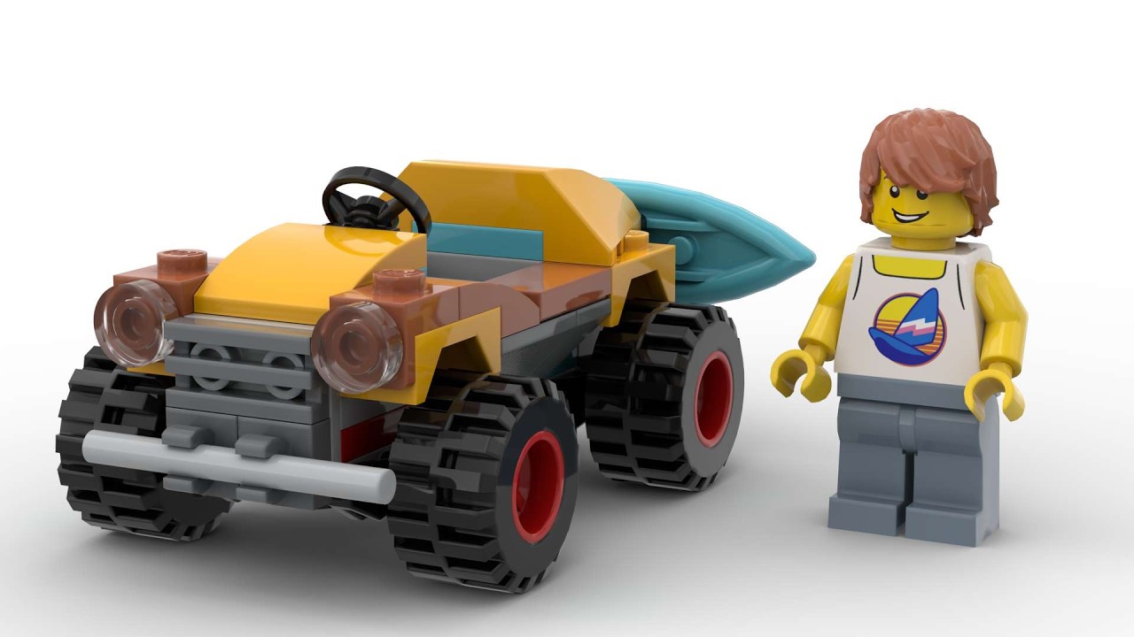Lego 30369 Пляжный багги: быстрая сборка в студии Bricklink LDD от PLegoBB