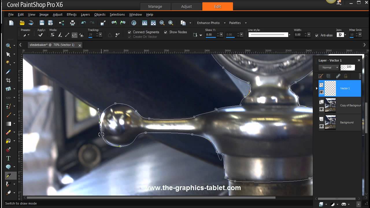 How to use the PaintShop Pen Tool to do a cut out.