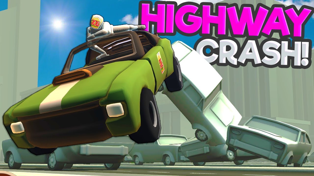 EPIC HIGHWAY CRASH Ejects My Ragdoll! (Turbo Dismount)
