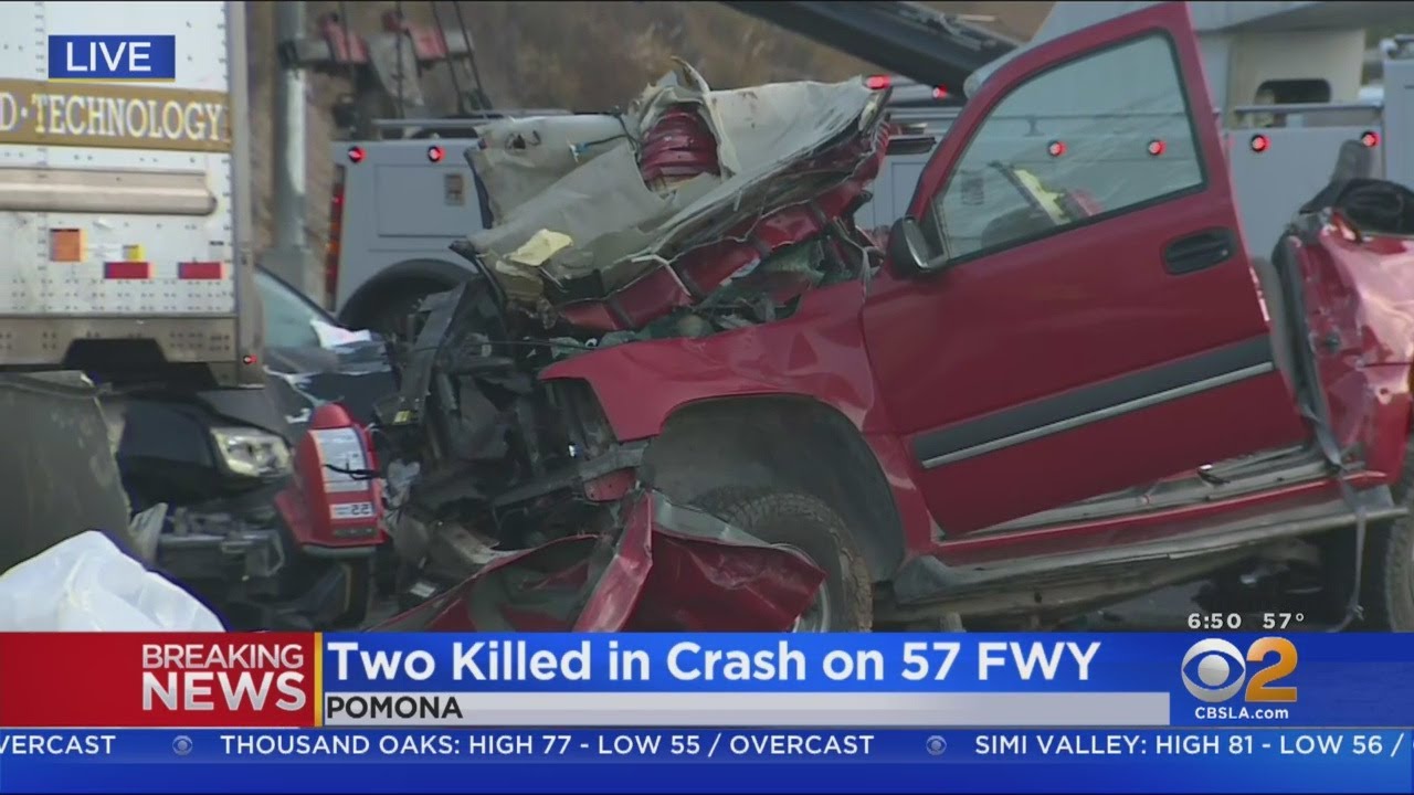 Big Rig Crash On 57 Freeway In Pomona Kills 2