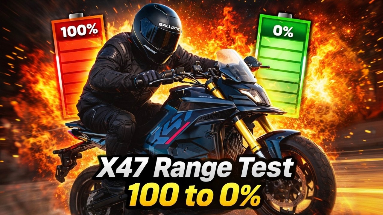 X47 Range Test 100% to 0% (Part 1)⚡ Real-World EV Riding | Ballistic Rider
