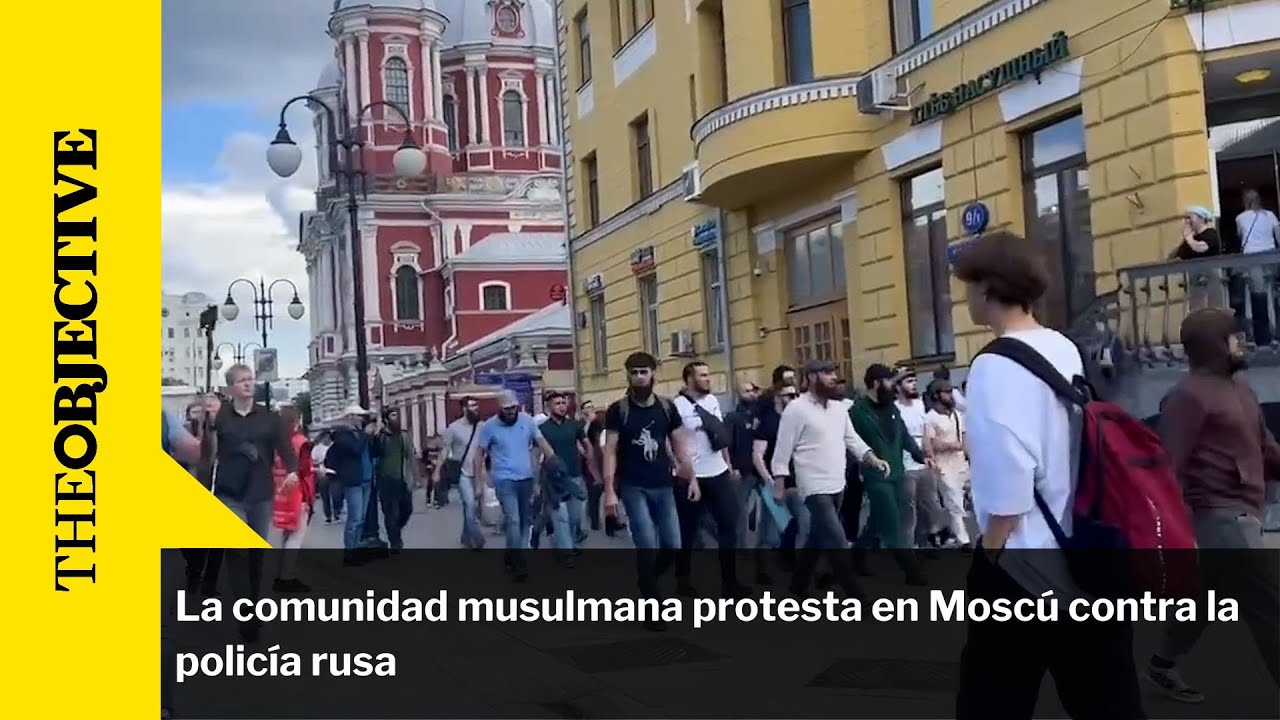 La comunidad musulmana protesta en Moscú contra la policía rusa