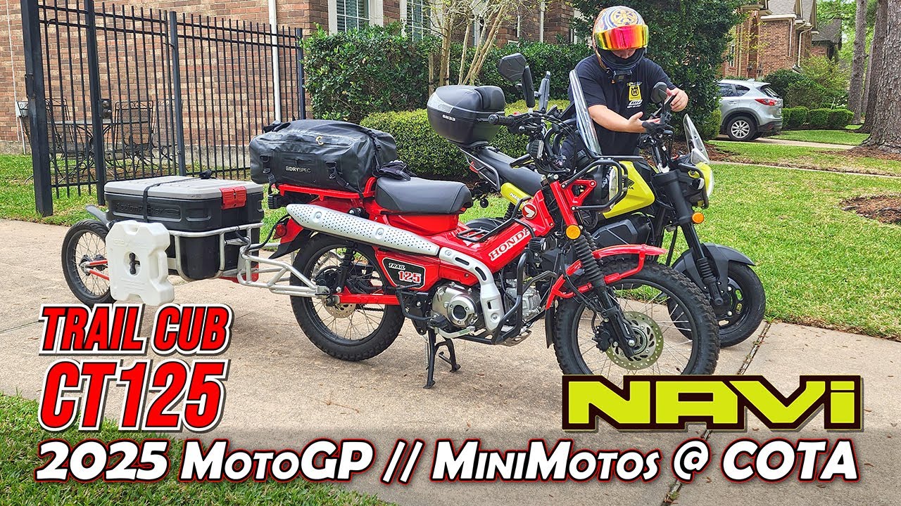 2025 MotoGP // Day 1: Honda CT125 and Navi ride 150 miles to Austin!