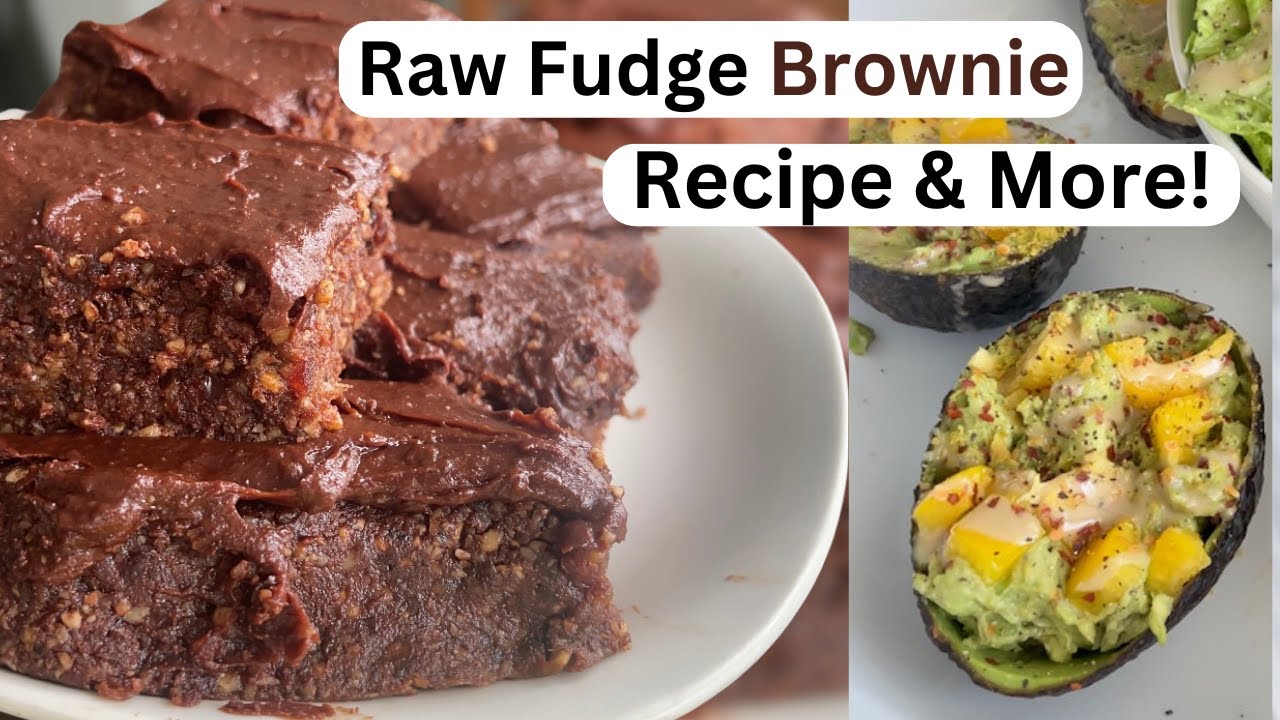 Fully Raw Kristina's Fudge Brownies Made WIth Less Ingredients! Raw Vegan Journey Update! #fullyraw