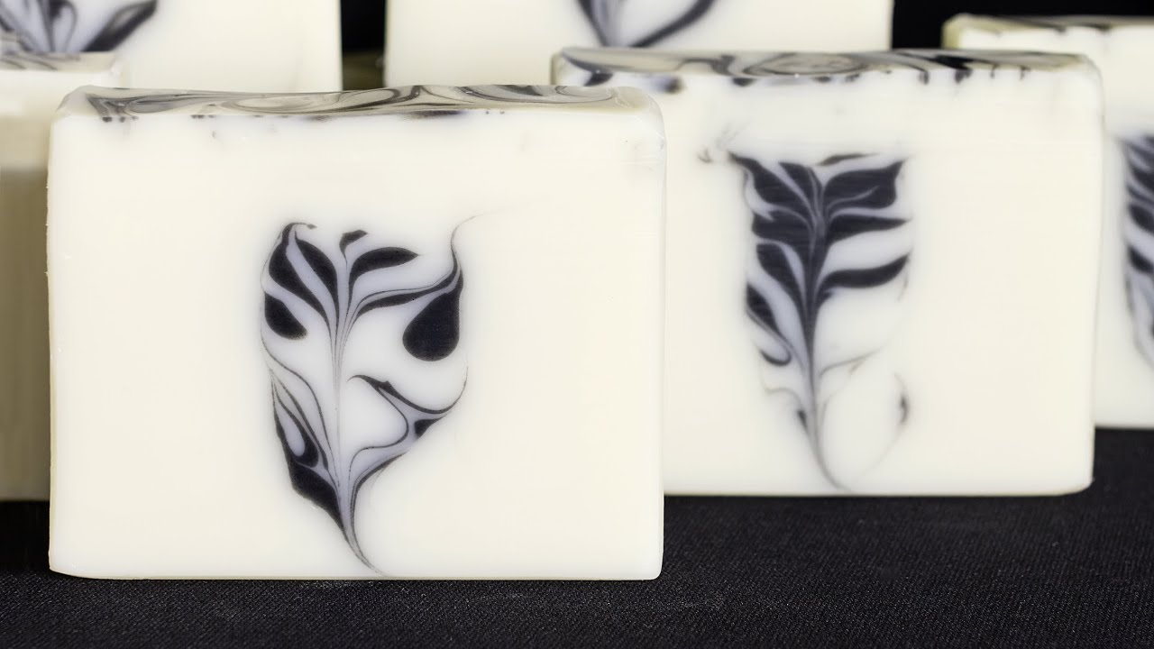 Secret Feather Swirl Soap Making