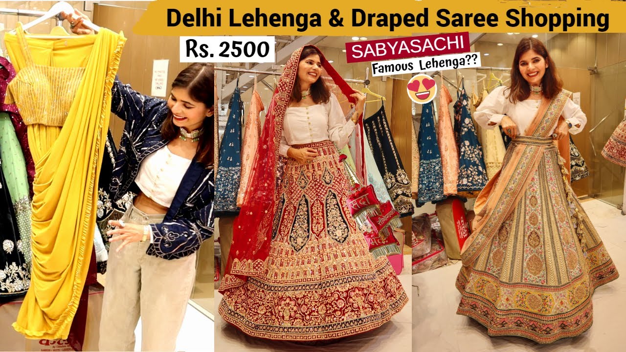 Bollywood Style Bridal Lehenga & Draped Saree In Chandni Chowk😱| Famous Sabyasachi Banarasi Lehenga