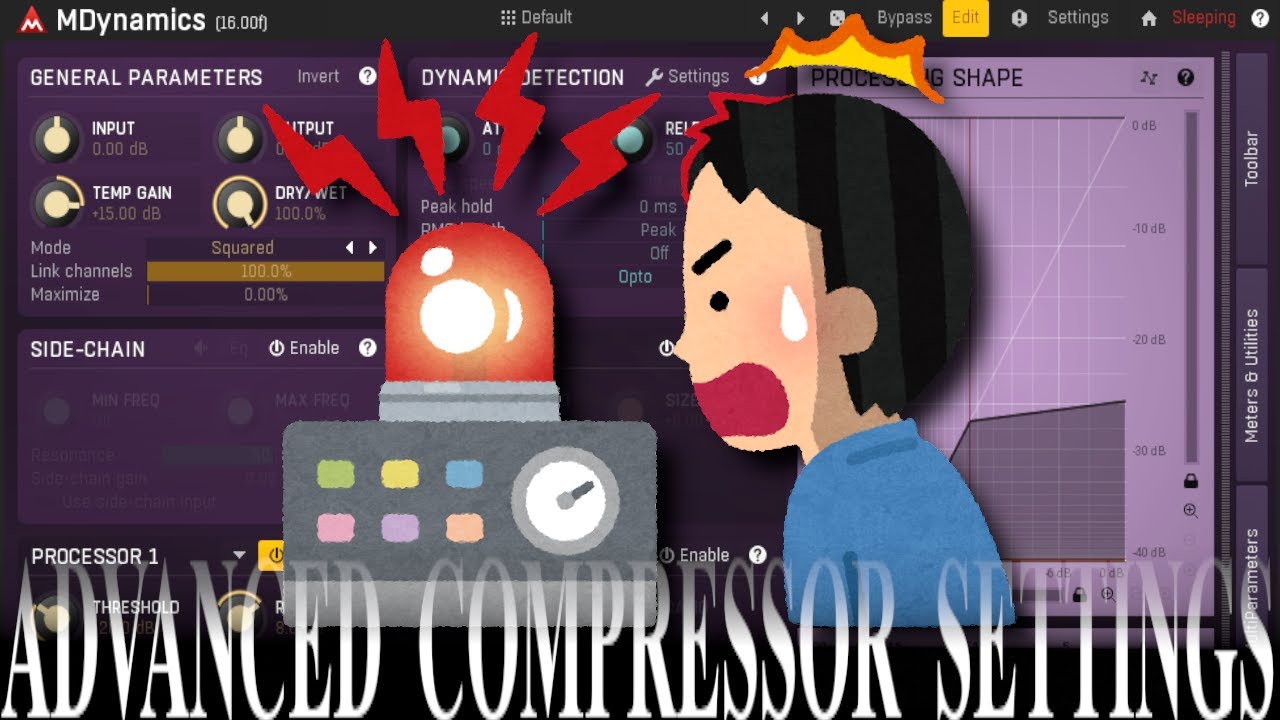 Advanced Melda Compressor Detector Settings