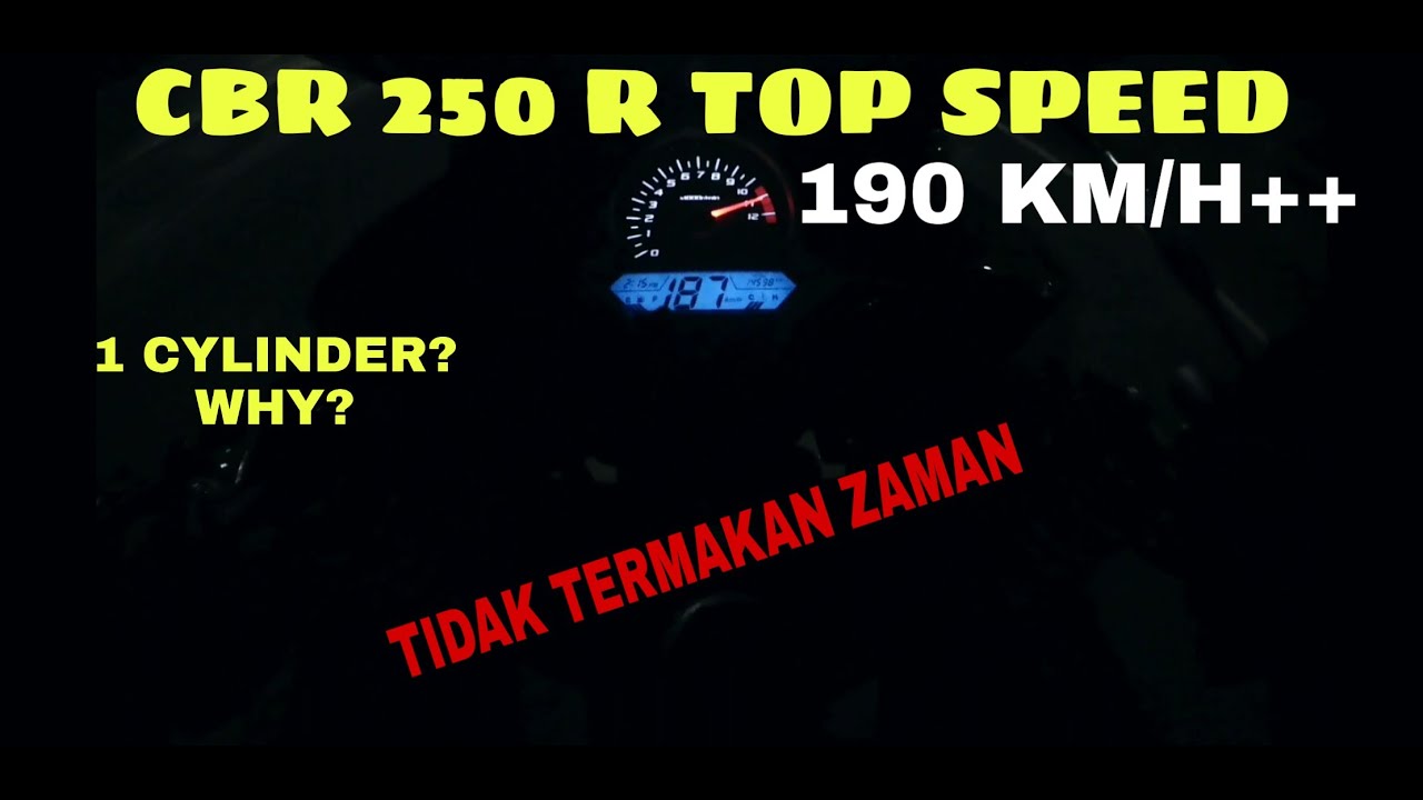 TOP SPEED CBR 250R 190 KM/H+  TIDAK TERMAKAN ZAMAN #cbr250r