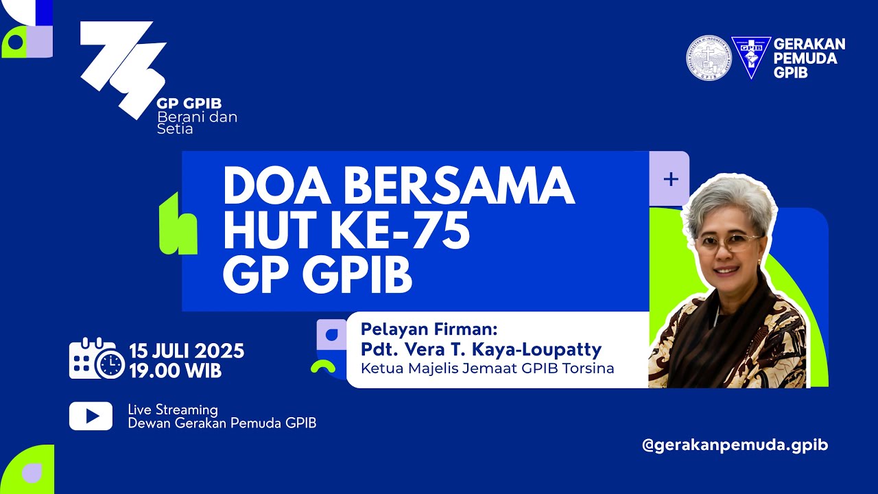 Doa Bersama Syukur HUT ke-75 Pelkat Gerakan Pemuda GPIB