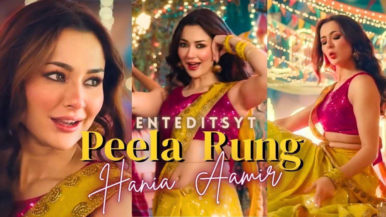 Hania Aamir in Yellow💛Saree | Peela Rung | Parde Mein Rehne Do | Hot Vertical Edit