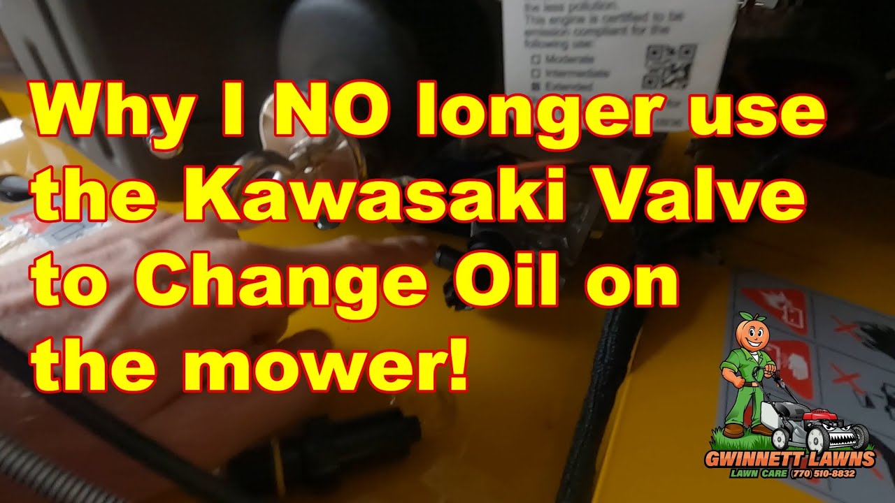 Dont use Kawasaki's Valve to Change the Oil Anymore....I Found a BETTER WAY