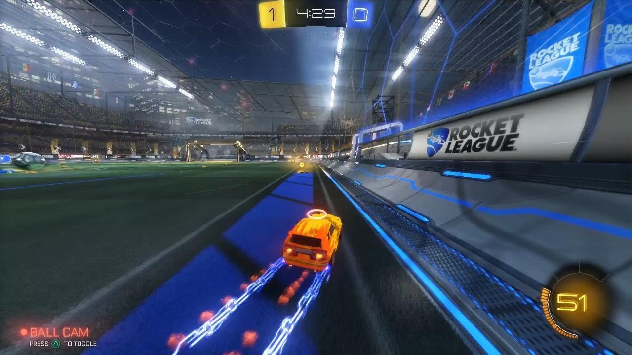 Playing rocket league lets see if we can win 