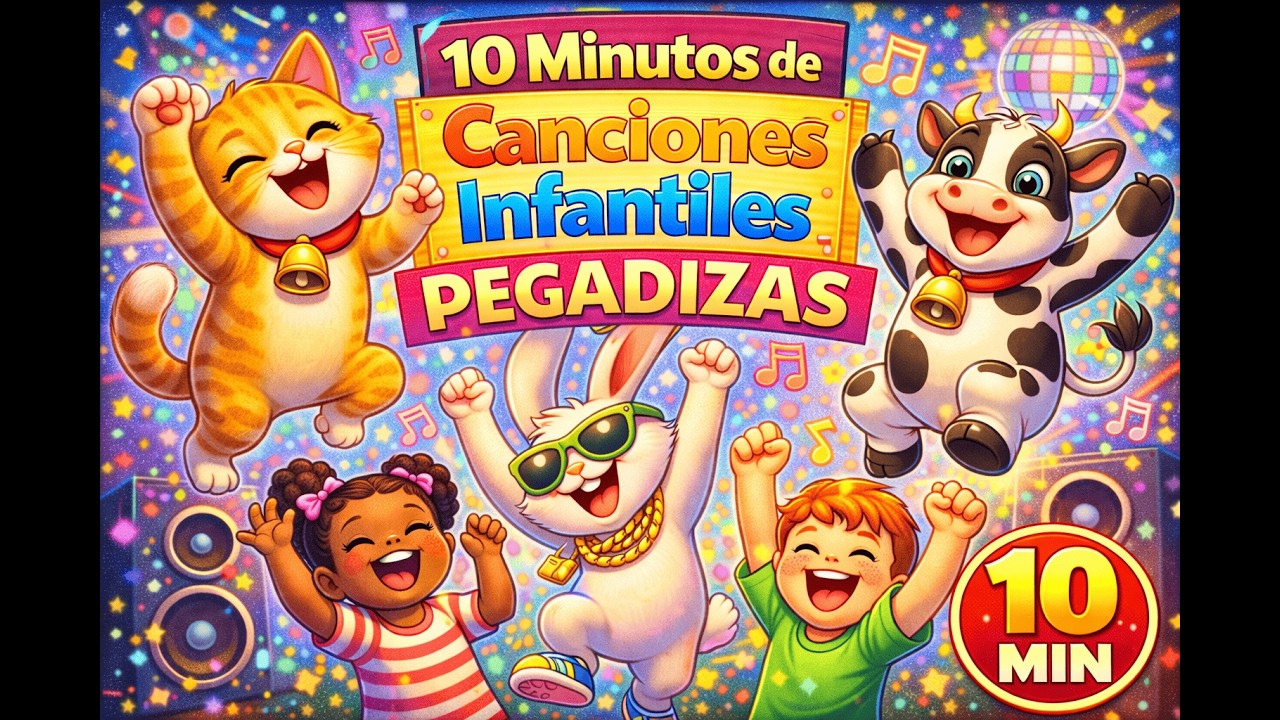 🎉 10 Minutos de Canciones Infantiles Pegadizas | Diversión y Baile Sin Parar 🎶
