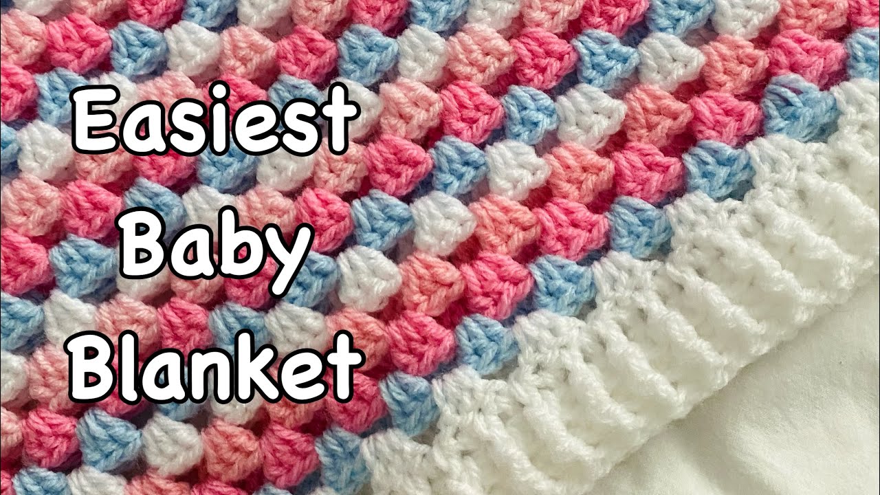 Easiest crochet baby blanket/ crochet granny stripe blanket/ easy baby blanket/ beginner friendly