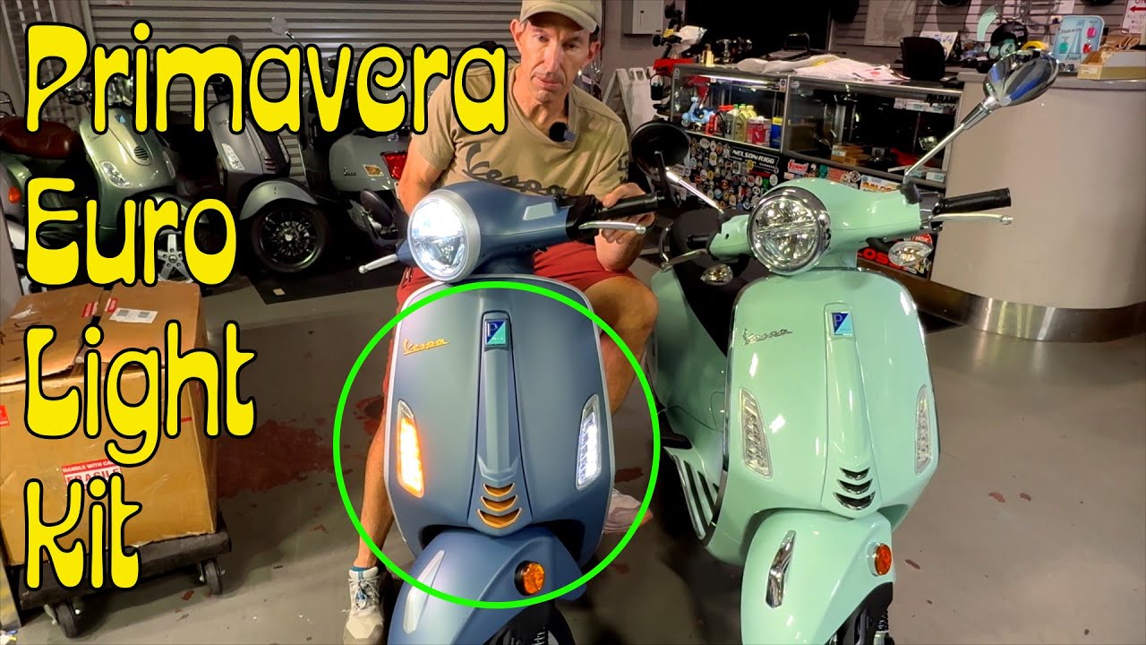 Новый комплект освещения Euro Light Kit — снимите американские подушки с вашего нового Vespa Prim...