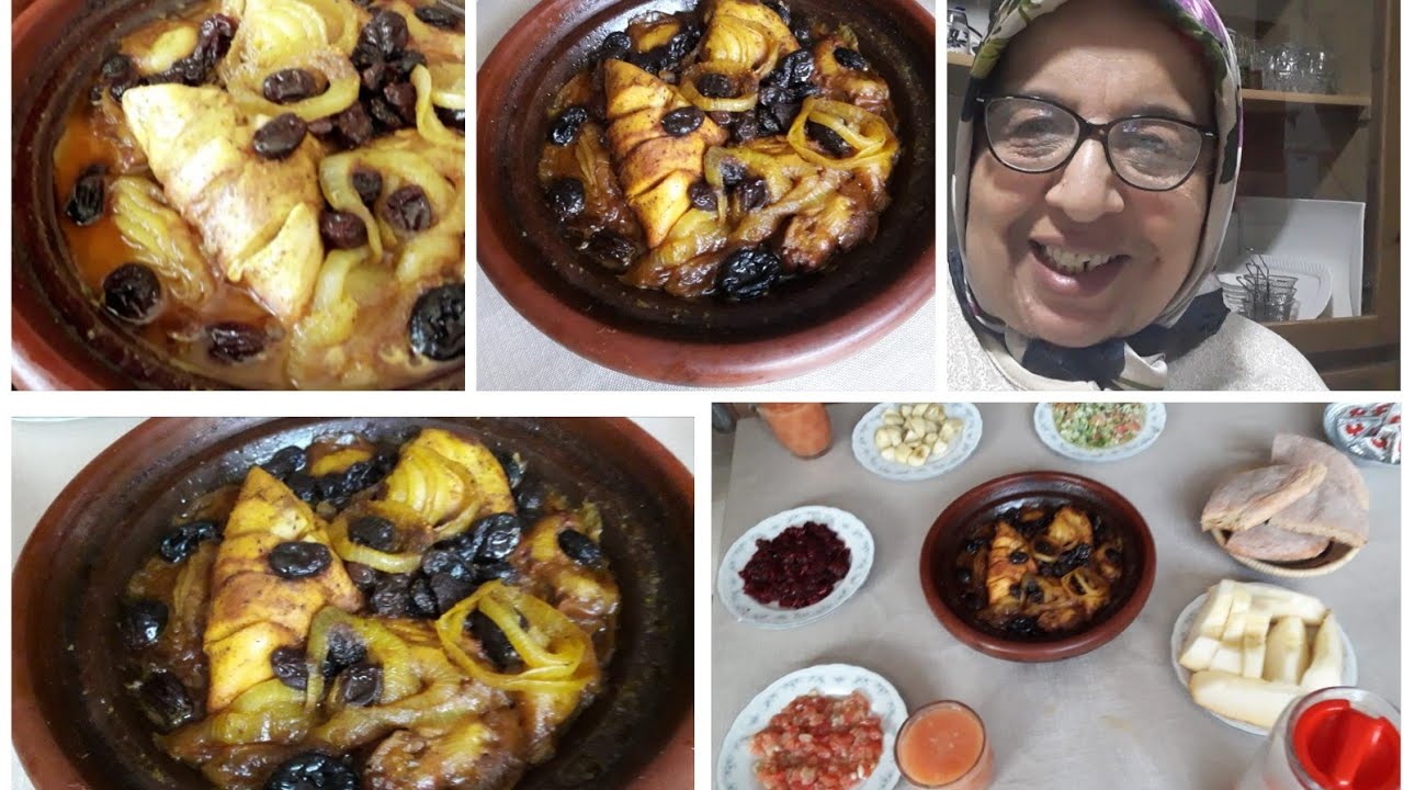 أجيو دوزو معايا نهاري  جوابي على تعليق كلام من القلب ❤طجين دجاج بالبصلة وزبيب كولشي دقة وحدة ونتيجة